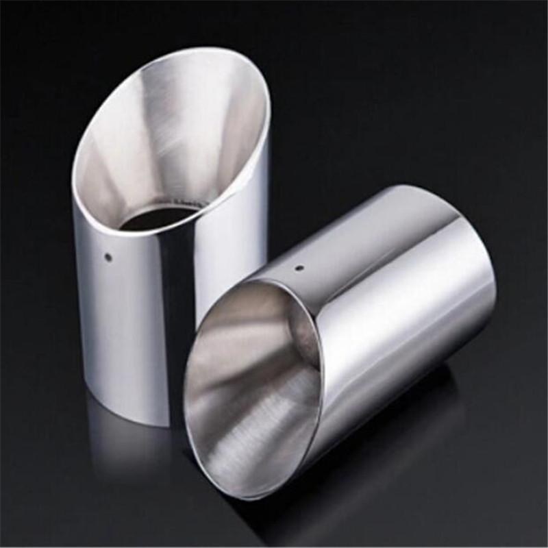 2xNEW STAINLESS STEEL EXHAUST TAIL REAR MUFFLER TIP PIPE COVER For Mazda 3 Axela Mazda 6 Atenza CX-5 CX5 CX-4 CX-30 CX-8 CX-9
