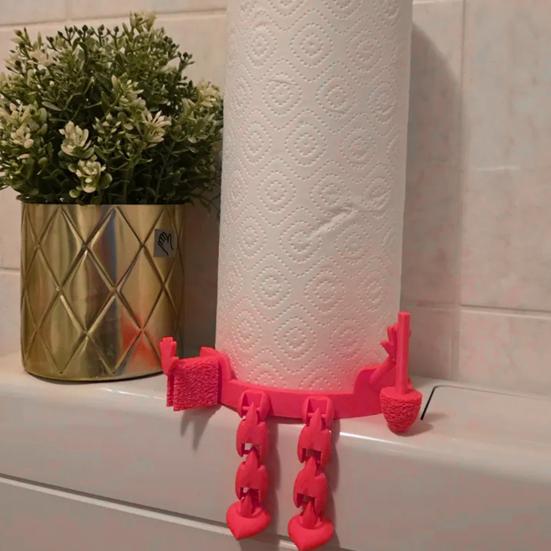Dangling Leg Cartoon Toilet Paper Roll Holder Toilet Paper Dispenser 3D Printing Tissue Stand Bathroom Living Room Decor