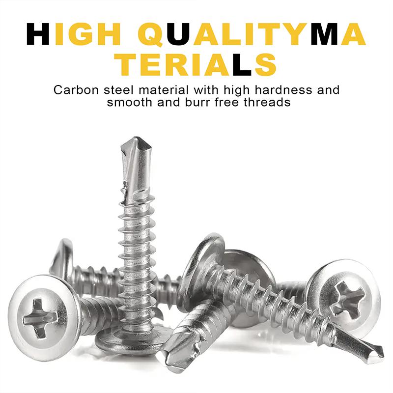 180 Stainless Steel Self Tapping Drilling Screw Combination Kit, Suitable for Metal, Plastic, and Wood.