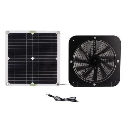 13.5 Inch Solar Powered Fan 100W Round Effective Cooling Solar Panel Fan Kit For Greenhouse Chicken