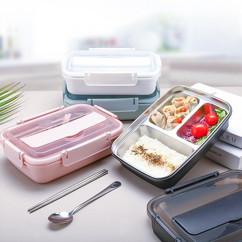 Container Students Office Workers Leak Proof Stainless Steel Lunch Box