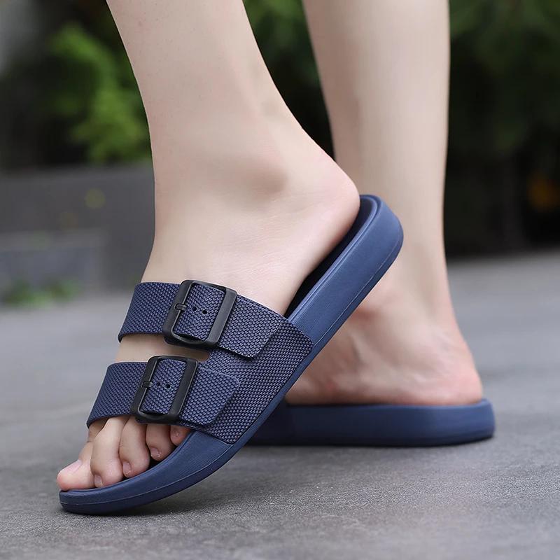 Men's Sandals Men's Slippers Beach Shoes Unisex Wear-resistant Non-Slip Shoes for Men Soft and Comfortable Non-Slip Thick Bottom