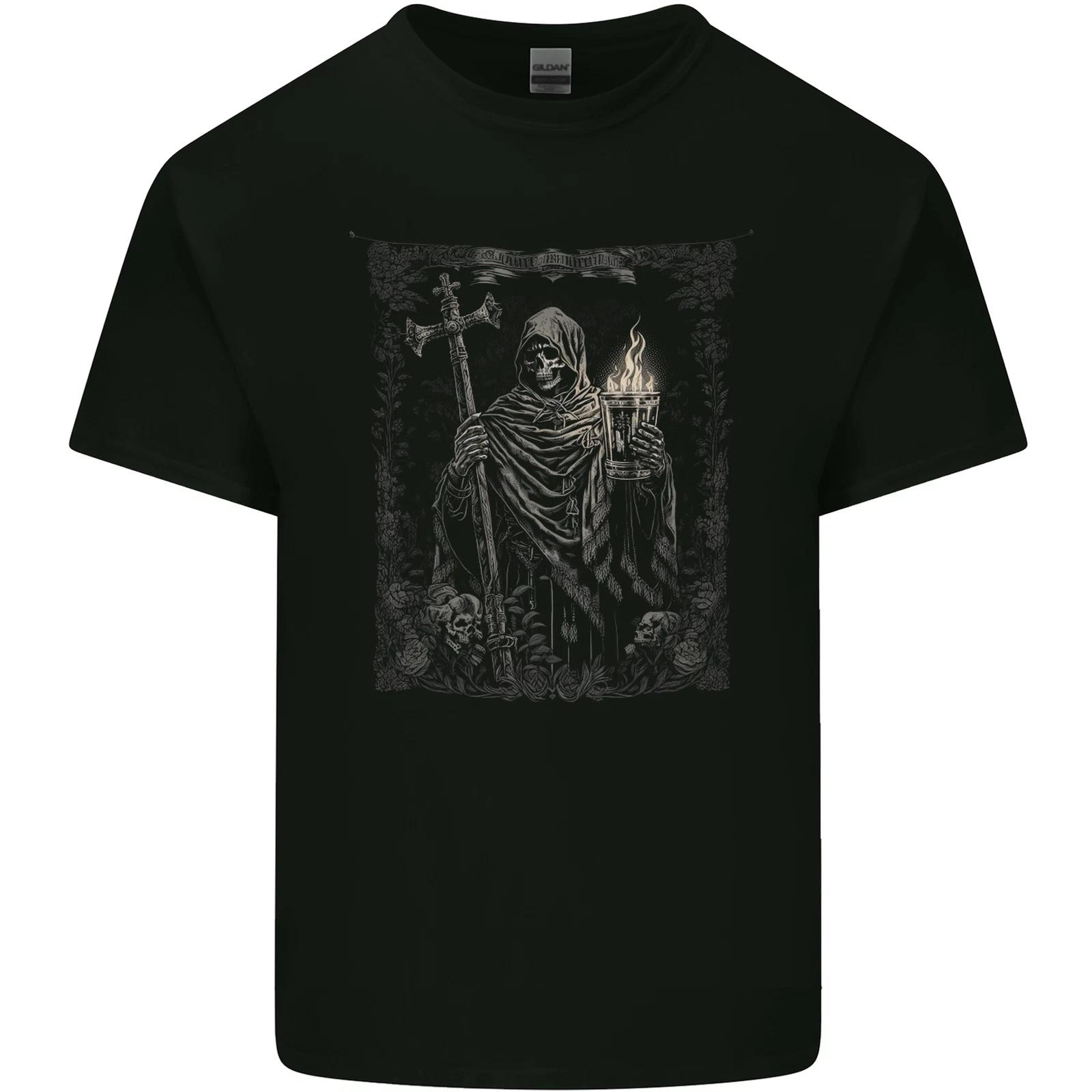 Gothic Grim Reaper Goth Heavy Metal Skull 9 Kids T-Shirt Childrens XL
