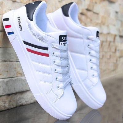Men's Korean Style Trendy White Spring Sneakers: Versatile Casual Sports Shoes for Students