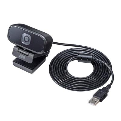 SANWA SUPPLY CMS-V59BK Webcam, USB A Connection, FULL HD 5 Megapixels, Compatible with Zoom/Microsoft Teams