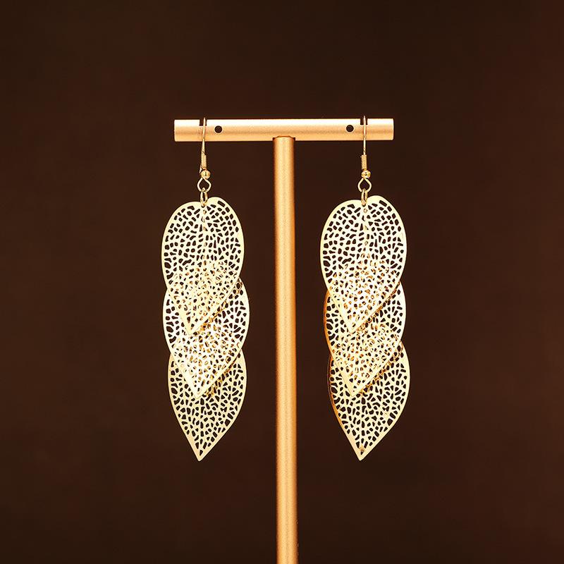 Premium Fringed Earrings Wind Gold Exaggerated Earrings Women S Silver Cold Wind Earrings Jewelry