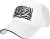 Zebra Print Baseball Cap Polyester Adjustable Sun Hat Outdoor Golf Cap Unisex