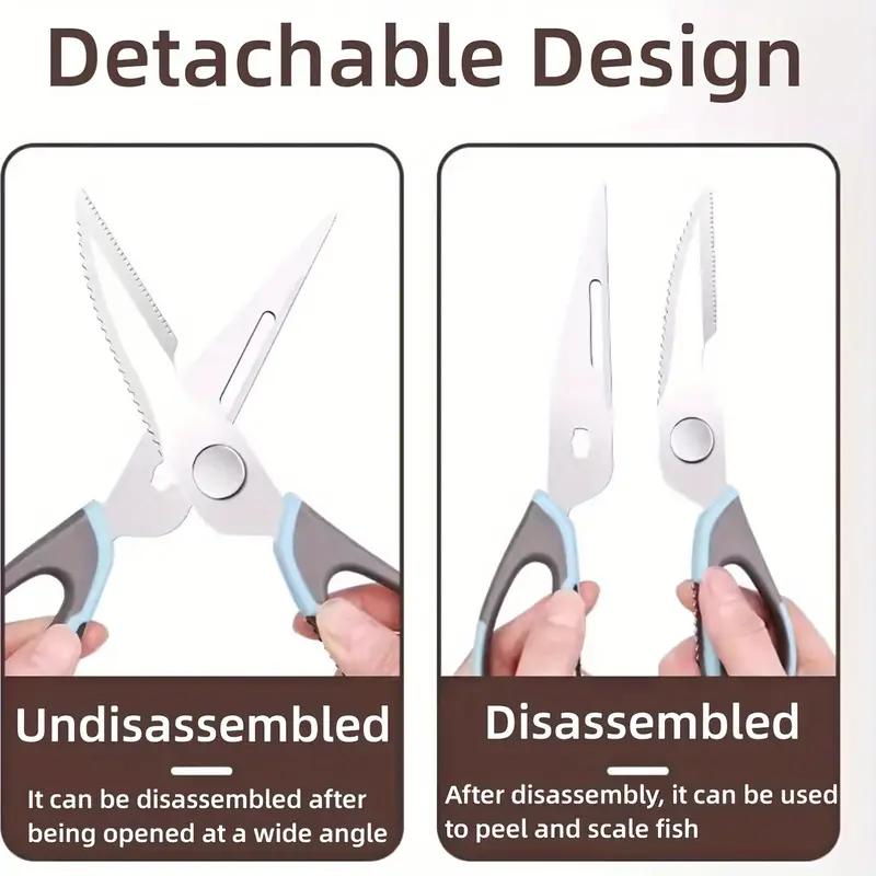 Fish Bread Magnetic Meat Multifunction Cooking Tool Kitchen Scissors Food Shears Nutcracker Bone Cutter