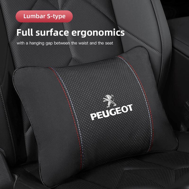 Car Headrest/Lumbar Support Car Neck Pillow Waist Cushion For Peugeot 508 607 406 407 307 206 301 408 208 3008 308 2008 207 107