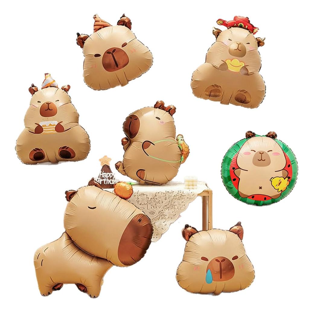 Cartoon Capybara Balloon for Children's Birthday Decoration