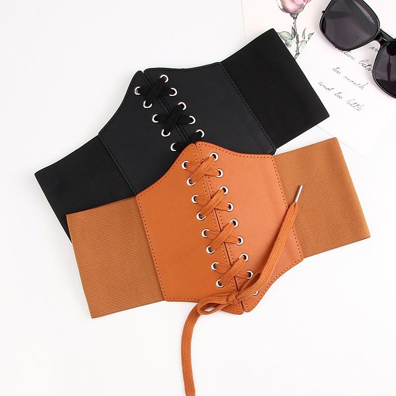 Summer Retro Fashion Tight Fitting Wide Waistband For Women, Elastic Waistband With European And American Court Belt