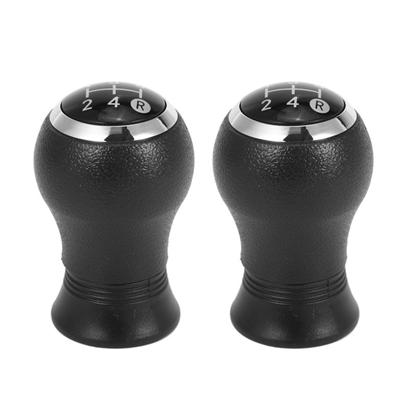 2Pcs 5 Speed Manual Gear Shift Knob Handball For Toyota Yaris Auris 2005 2006 2007 2008 2009 2010 Black