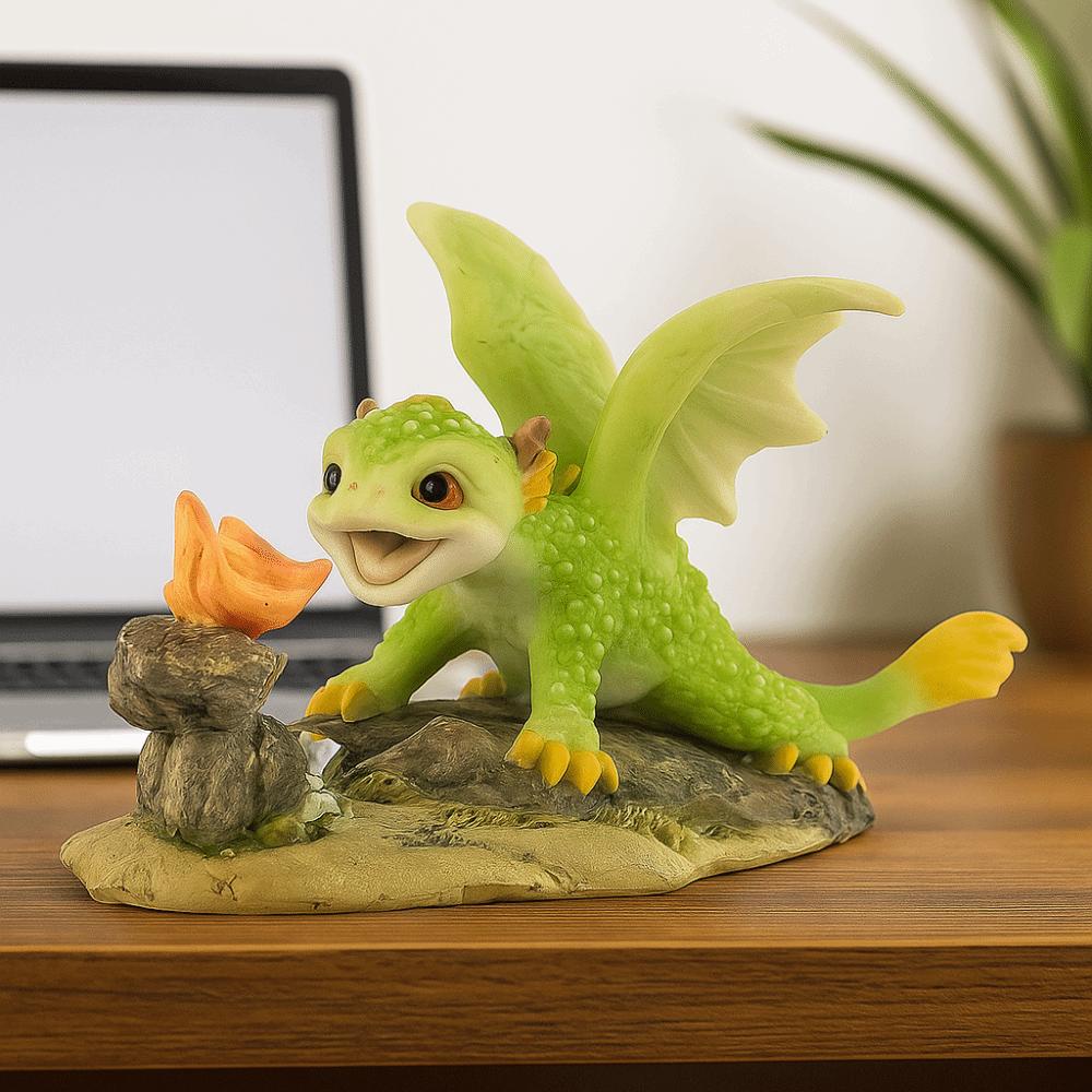 Handwerk Drache Harzskulptur Wasserdichte Dinosaurier-Modelle Garten-Sukkulenten Handwerk