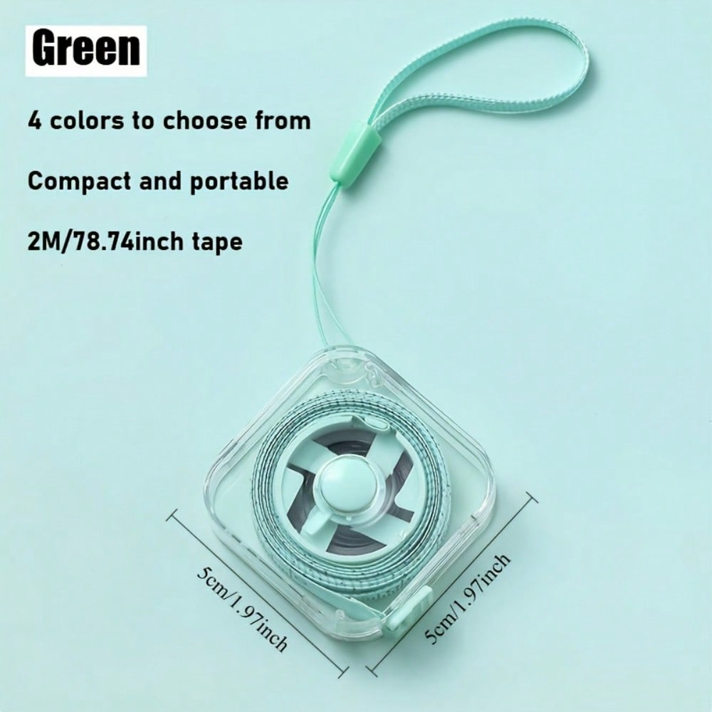 A Cute Soft Tape Measure Of 2 Meters/6 Feet, Featuring A Portable Retractable Locking Mechanism And Clear Centimeter/Inch Markings - Ideal For Sewing