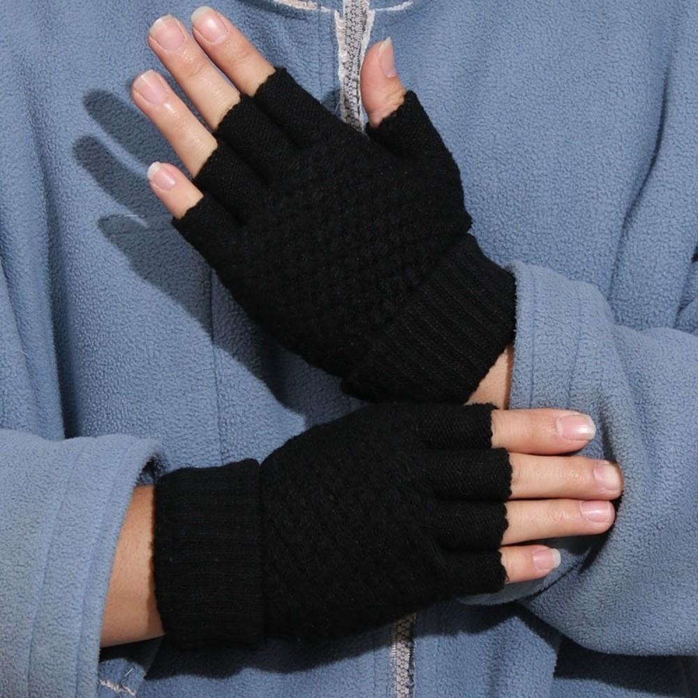 Knitted Warm Gloves Non-slip Driving Mittens New Windproof Cold Proof Gloves Unisex