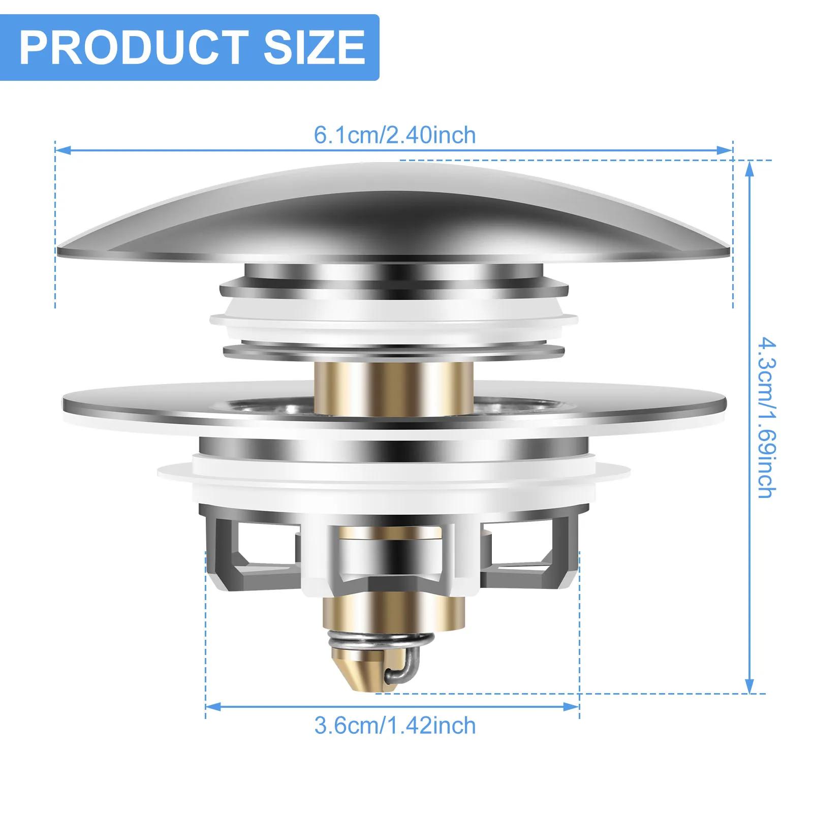 

Пробка для слива ванны Универсальная всплывающая пробка Устойчивая к ржавчине пробка для слива ванны Заглушка для ванны Пробка для ванны Фильтр для ванной комнаты Новый серебряный