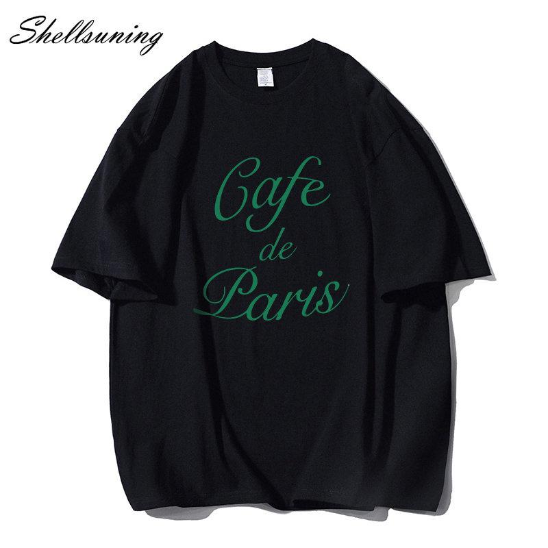 Shellsuning забавные футболки с буквенным принтом женские летние свободные хлопковые — фото 5