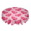 Pink Dot Round Table Cloth Festival Dining Waterproof Tablecloth Table Cover For Wedding Party Decor