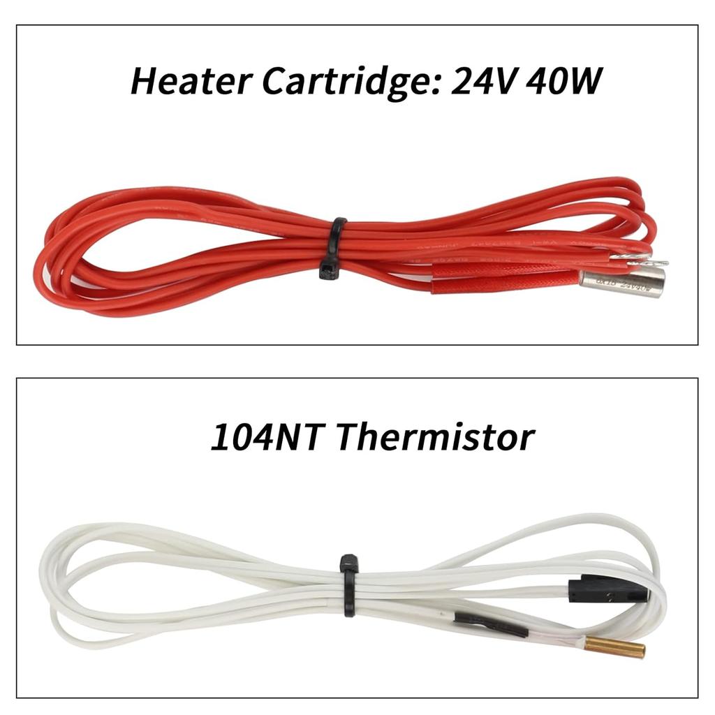 FYSETC Prus I3 Hotend MK3S+ J-Head Extruder Kit 24V 40W for 1.75mm Direct Filament Compatible with Prus I3 MK3/MK3S/MK3S+ and Other E3 V6 Remote
