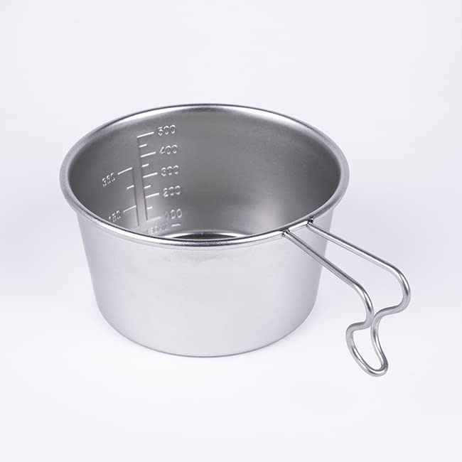 VINTAGE INOX Vintage Deep Sierra Cup 500ml Made In Japan Outdoor Camping Glamping Balcony Camping Aged Finish Unbreakable Dishwasher Safe Silver