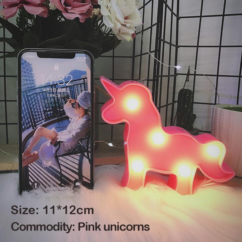 Cartoon Night Lights Unicorn/Flamingo/Cactus/Pineapple/Cloud/Star/Shell LED Table Lamp For Children's Bedroom Party Decoration