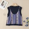 ZANZEA Women Casual Round Neck Patchwork Loose Short Sleeve T-Shirts