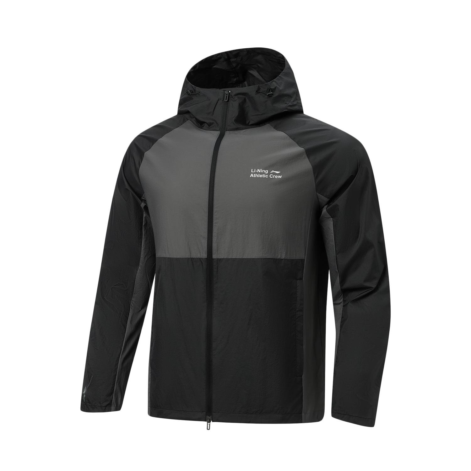 Li Ning Спортивная серия Letter Color Block Спортивная куртка на молнии с капюшоном Универсальная Мужские куртки AFDW777-1 S