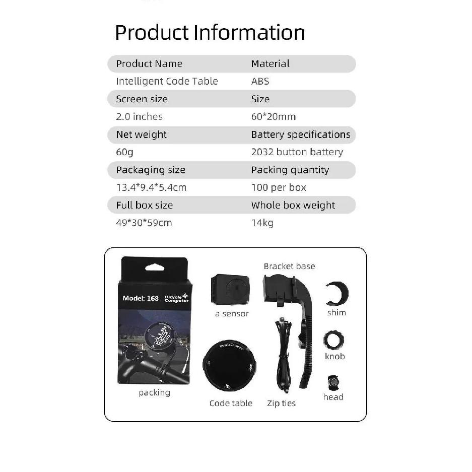 ESLNF Wireless Bike Computer Waterproof Bicycle Odometer Multi Functional LCD Screen Cycling Mountain Bike Speed Meter