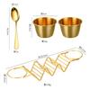 Stainless Steel Gold Taco Holder Set
