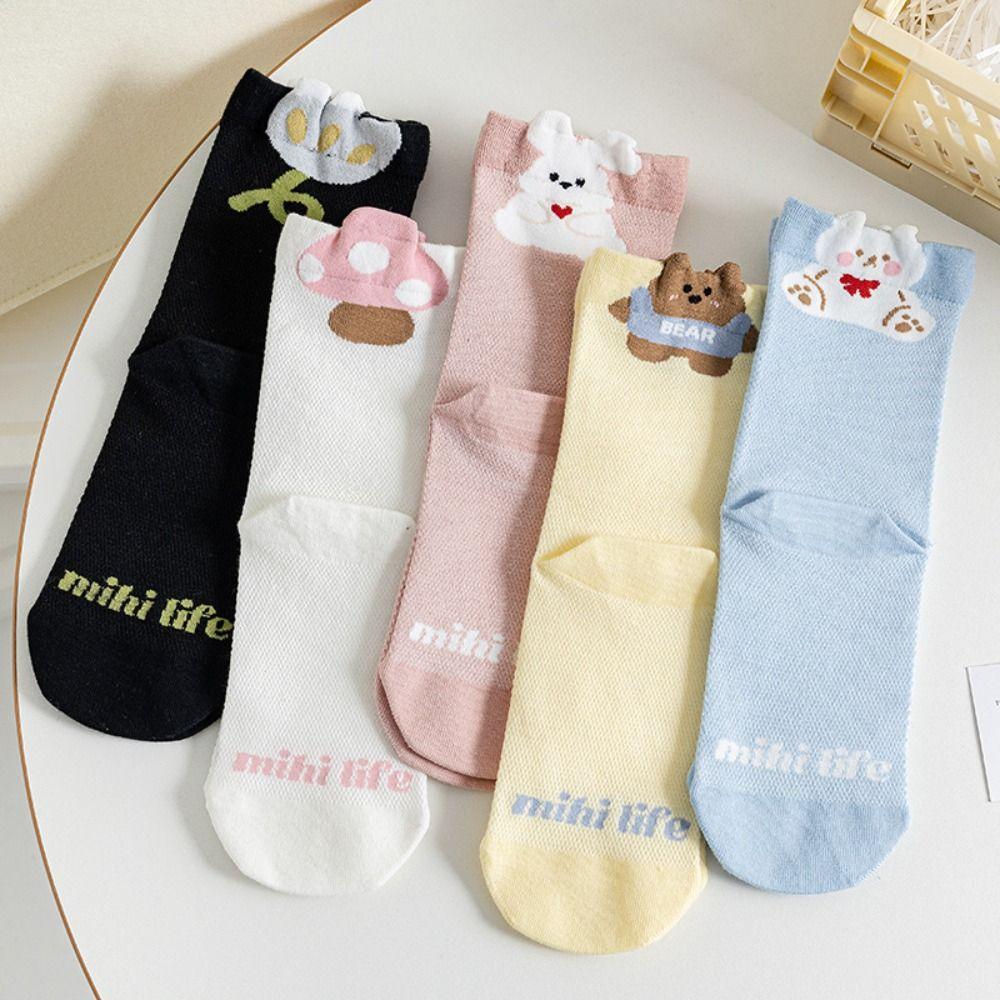 

Japanese Middle Tube Socks Soft Cartoon Socks Sweet Women s Socks Female розовый