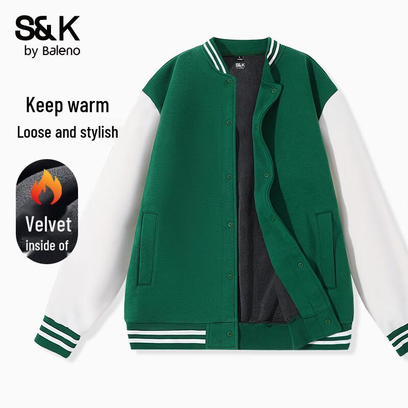 

Baleno Men s S&K Series Fleece-Lined Baseball Jacket 2XL