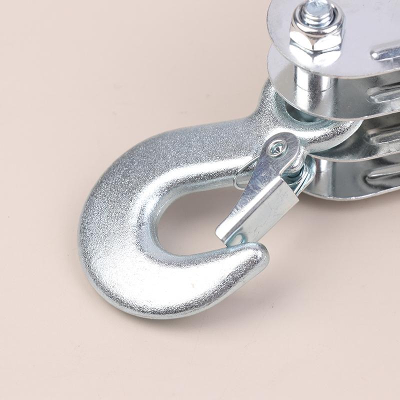 Handheld Crane Heavy Duty Polyethylene Rope Pulley Hoist 270° Rotatable Rope Pulley Block Zinc Alloy Hook Manual Lifting Device