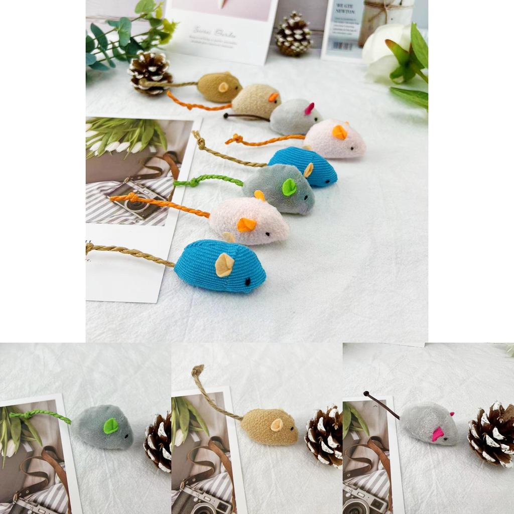 Catnip Mouse Plush Toy With Chewresistant Herbal Material For Stress Relief Cats