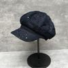 25 Stylish Small V-Face High Quality Plaid Sequins Washed Denim Octagonal Hat Women'S Street Beret
