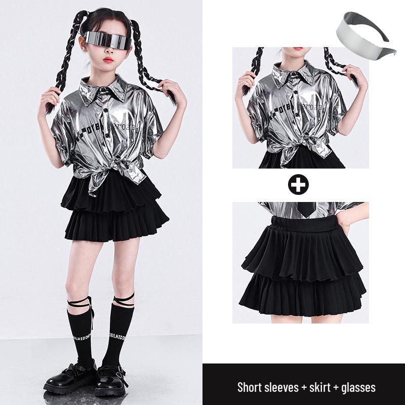Children's Sci-Fi Performance Costumes: Sequined Outfits for Kindergarten and Primary School Events