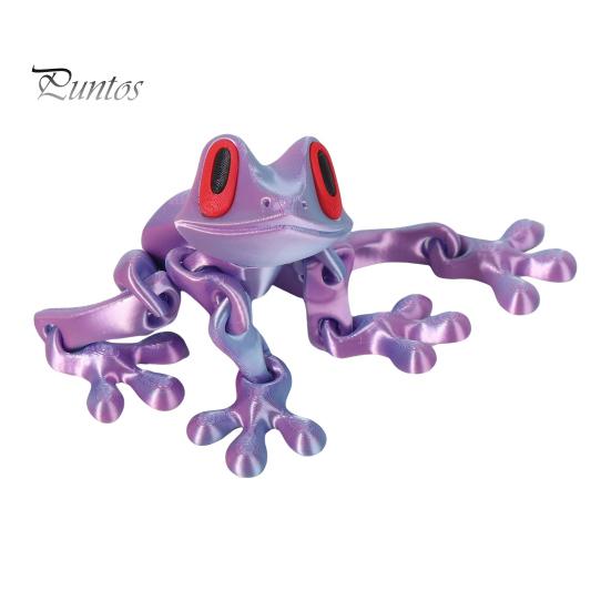 

3D-печатная магнитная лягушка, шарнирная лягушка с подвижными суставами, гибкая игрушка для снятия стресса в виде животного для домашнего офиса, холодильника, украшения стола розовый/синий