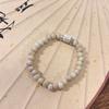 JMXD-Versatile Cream Handmade Ceramic Bracelet Bracelet Women's Niche Design High-end National Tide Antique Beaded Jewelry