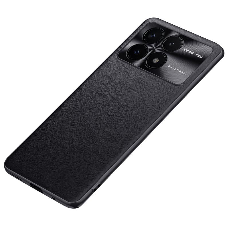 

For Xiaomi Redmi K70E 5G/Poco X6 Pro 5G Phone Case Metal Lens Frame Impact Absorption Cover Black