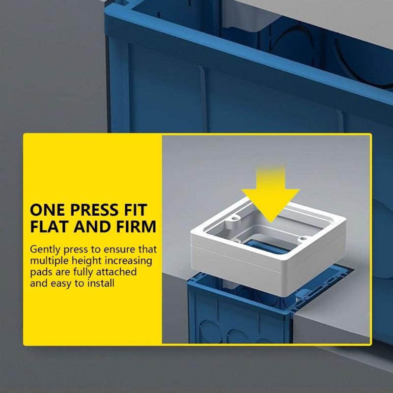 Single Gang Box Extender Electrical Box Spacers Electrical Outlet Box Extender Plastic Unit Receptacle Extender