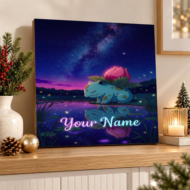 Bulbasaur Custom Name Diamond Painting Personalized 5D Full Drill DIY Diamond Art Home Decor
