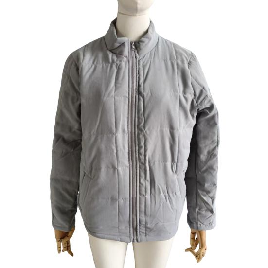 Women's Quilted Puffer Jacket Lightweight Zip Up Padded Down Coat Winter Warm Long Sleeve Outerwear with Pockets