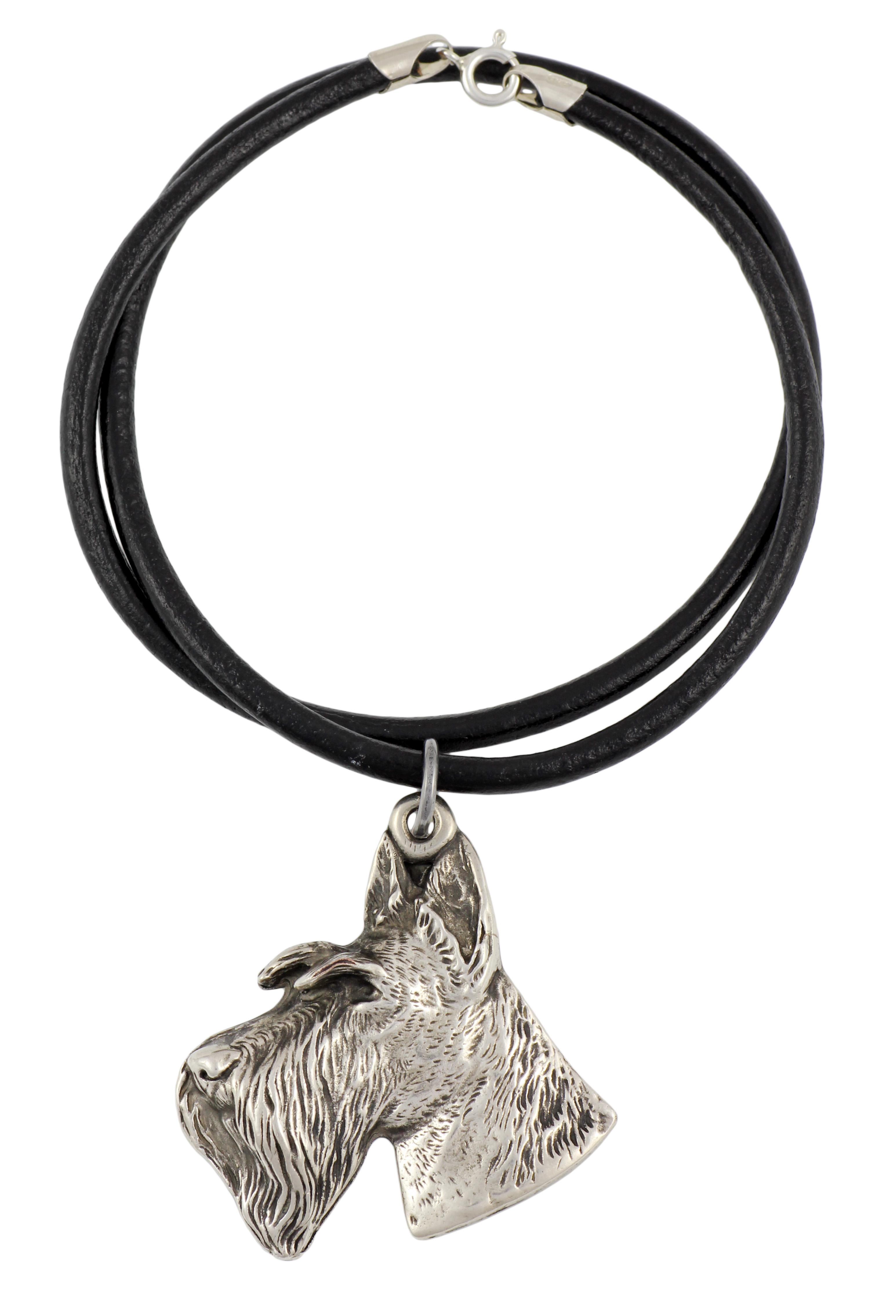 

Scottish terrier, Aberdeen Terrier, Scottie, Aberdeenie I - Necklace with dog, silver-plated pendant for dog fan, unique jewelry by Art-Dog brand срібний