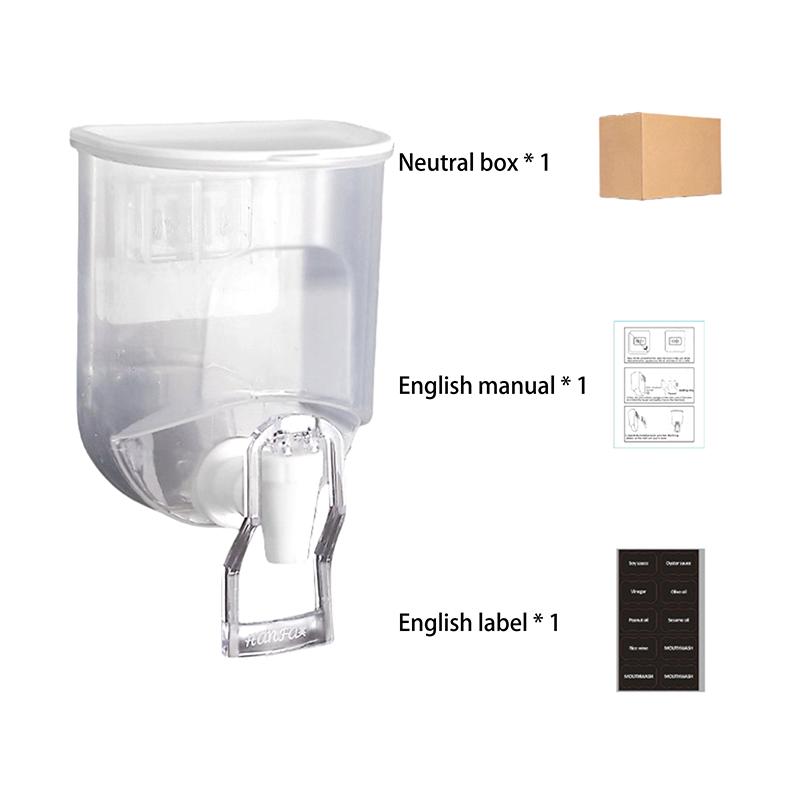 

Диспенсер для ополаскивателя полости рта объемом 550 мл для ванной комнаты, многоразовый контейнер для жидкой зубной пасты и освежителя дыхания, идеально подходящий для детей и взрослых белый