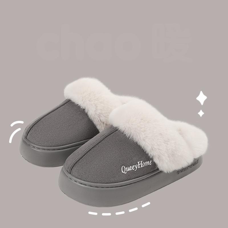 

Модные Shevalues Зимние Пушистые Тапочки Для Женщин Толстая Подошва Шлепанцы Противоскользящие Теплые Домашние Тапочки Меховые Уютные Уличные Женские Тапочки 36-37