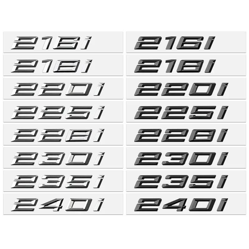 1Pc 3D ABS Car Trunk Letters 216i 218i 220i 218d 230d 225i 235d 230i 235i 240i Logo Emblem Badge Sticker For F45 F22 F23 G42 F46