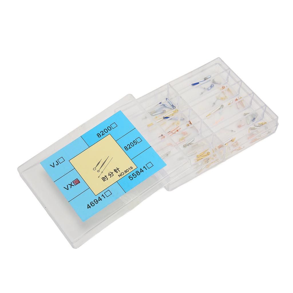 Watch Hour Minute Second Hands Luminous Alloy Precise Watch Replacement Needles with Storage Box for VX Movement
