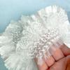 8cm Wide White Pleated Chiffon Fold Lace Embroidered Ribbons Trim For Sewing Diy Crafts Curtains Garment Dress Hem Decoration