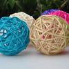 10Pcs Bird Parrot Bite Play Toy Parakeet Cane Weaving Vine Ball Pet Cage Decor