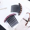 Acrylic All-match Korean Style Headwear Hair Accessories Rhinestone Hair Comb Seven-tooth Comb