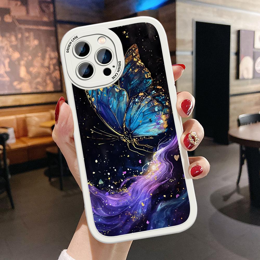 

Тонкий чехол для телефона с рисунком цветов тюльпанов из мягкого силикона и искусственной кожи для Samsung Xiaomi Poco Redmi Samsung S22 5G белый